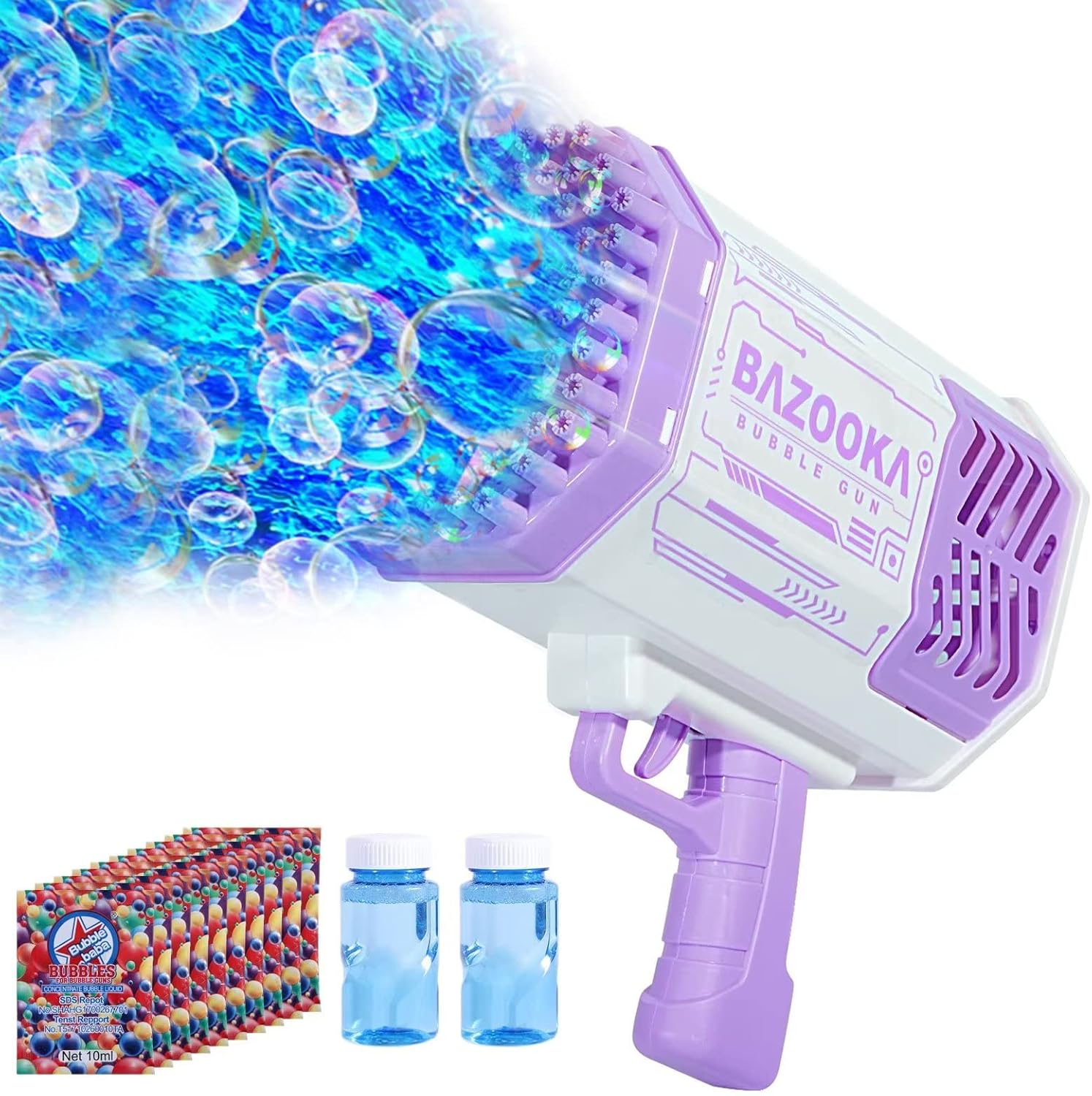 Petrella Bubble Gun Bazooka Bubble Machine Gun Bubbles for Kids TIK Tok Gifts 3 4 5 6 7 8 9 10 11 12 Years Old Bubble Blaster Blower 36 holes