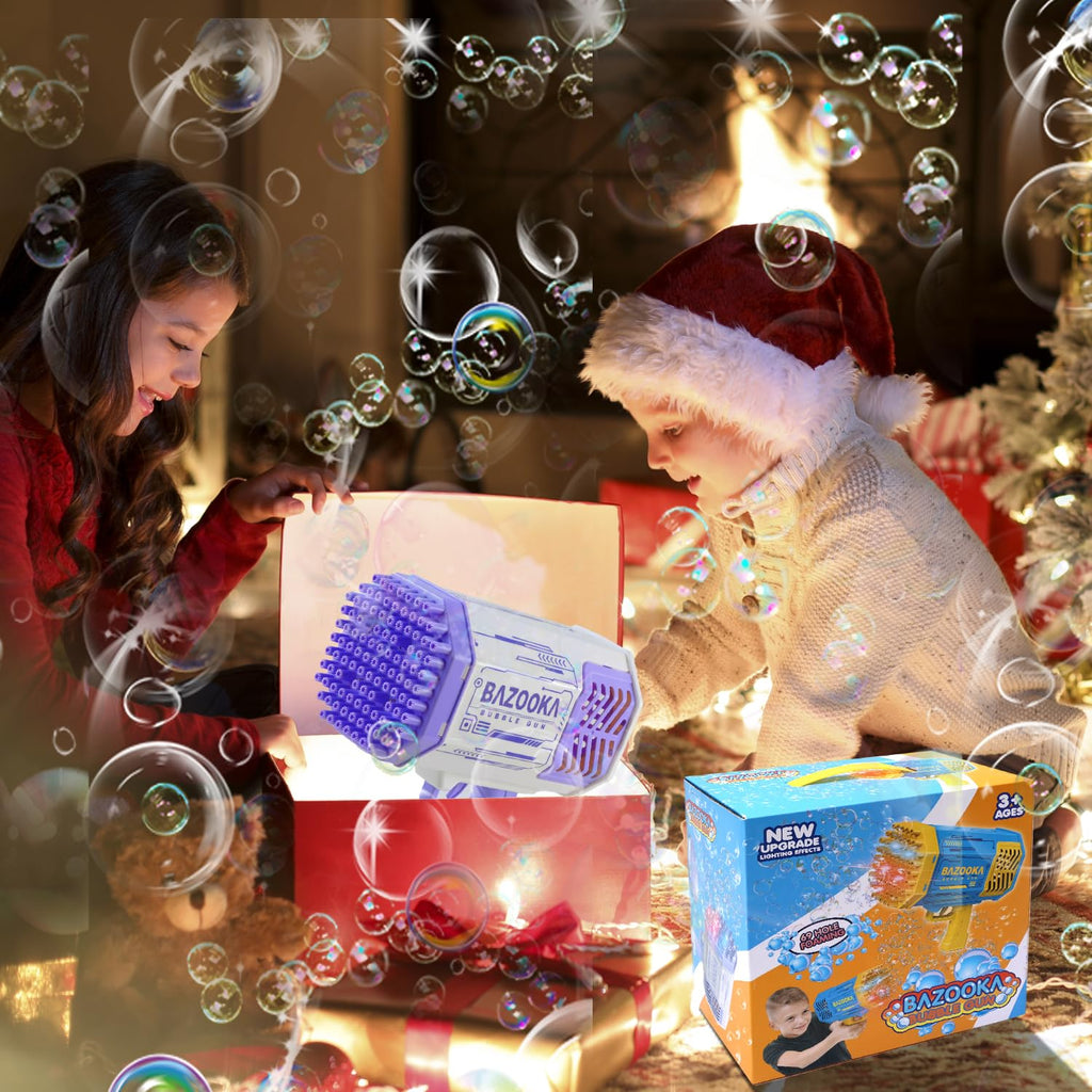 Petrella Bubble Gun Bazooka Bubble Machine Gun Bubbles for Kids TIK Tok Gifts 3 4 5 6 7 8 9 10 11 12 Years Old Bubble Blaster Blower 36 holes